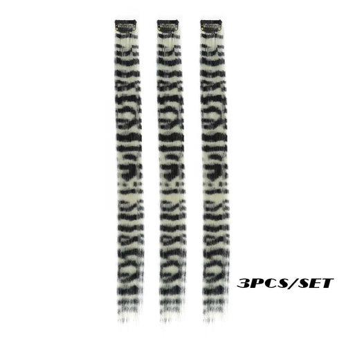  3Pcs Set Colorful Clip-in Hair Extensions cashymart