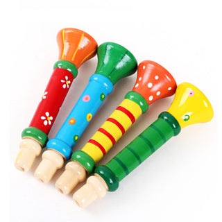  Brightly Colored Wooden Trumpet cashymart