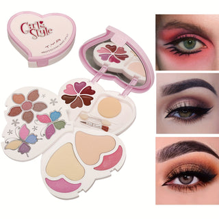  Heart-Shaped Makeup Palette Set cashymart