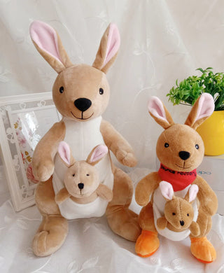  Kangaroo Plush Dolls for Kids: Mother and Child Set cashymart