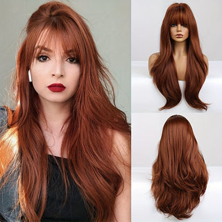  Red Brown Ginger Glam Wig cashymart