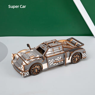  Wooden 3D Puzzle Car Educational Toy for Kids cashymart