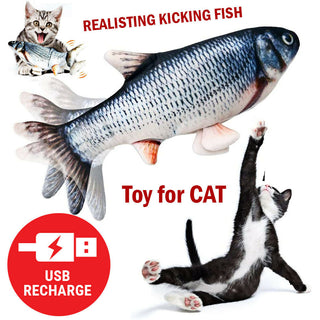  Interactive Electric Fish Cat Toy cashymart