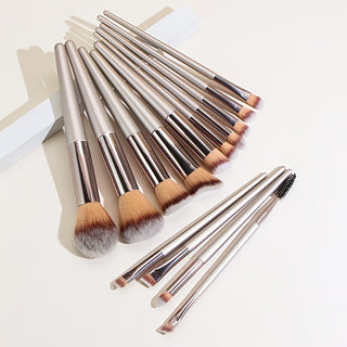  14-Piece Champagne Makeup Brush Collection cashymart