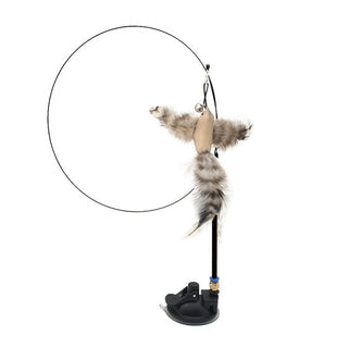  Interactive Feather Pole Toy for Cats cashymart