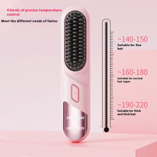  Cordless Wet & Dry Hair Straightener Brush cashymart