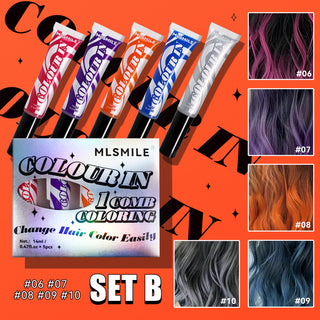  Vibrant 5-Piece Temporary Hair Dye Set cashymart