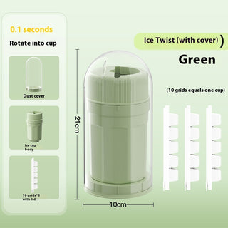  Twisting Ice Cup Rotating Release Ice Cube Trays with Cover cashymart