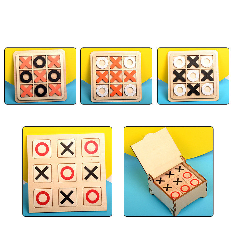  Wooden Tic tac toe Board Game cashymart