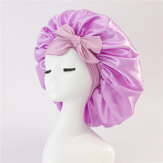  Elegant Satin Bow Elastic Nightcap cashymart