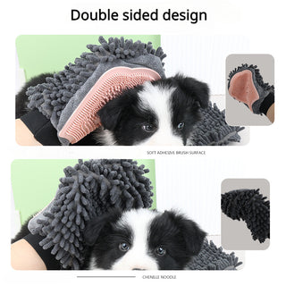  Dual-Sided Pet Bathing Brush and Grooming Glove cashymart