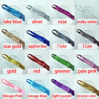 48 Inch Synthetic Hair Tinsel Kit 12 Colors Sparkling Extensions cashymart