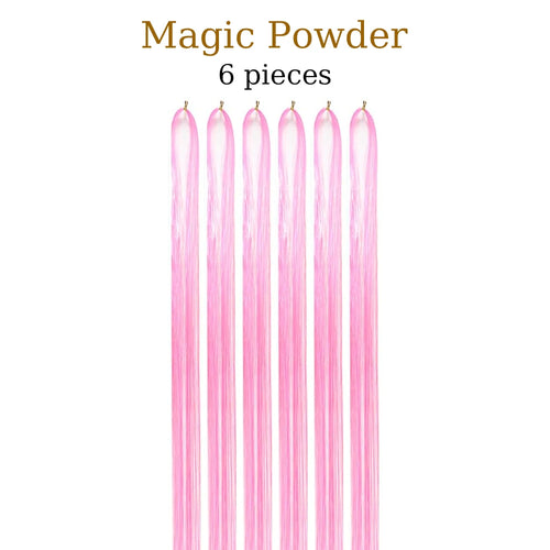  48 Inch Synthetic Hair Tinsel Kit 12 Colors Sparkling Extensions cashymart