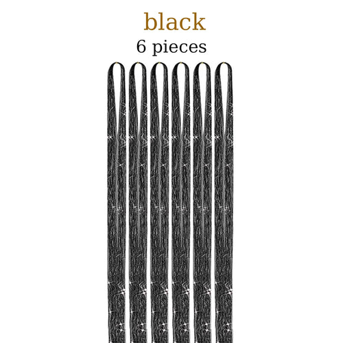  48 Inch Synthetic Hair Tinsel Kit 12 Colors Sparkling Extensions cashymart
