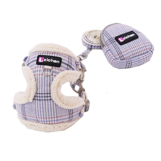  Sky Blue Checkered Chest Harness for Pets cashymart