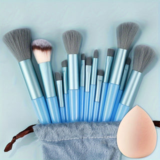  Fluffy Makeup Brush Set & Storage Bag cashymart