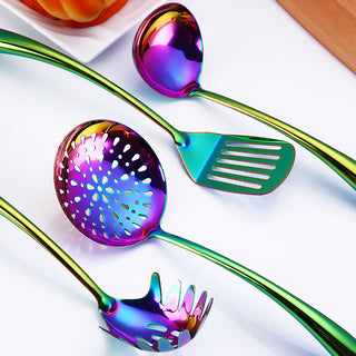  Colorful Stainless Steel Kitchen Utensils Set cashymart