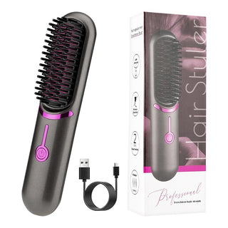  Wireless Hair Straightening Comb cashymart