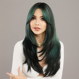  Long Wavy Dark Green Wig - Perfect for Festivals & Daily Glam! cashymart