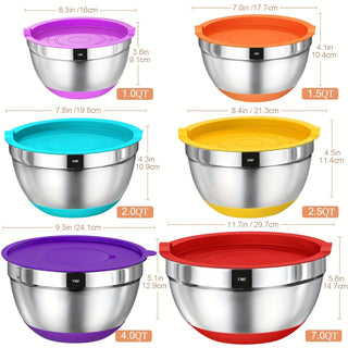  Stainless Steel Mixing Bowls Set cashymart