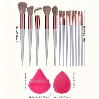  15-Piece Fluffy Makeup Brush Set cashymart