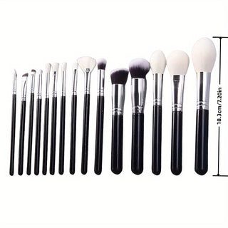  15-Piece Goat Hair Makeup Brush Set cashymart