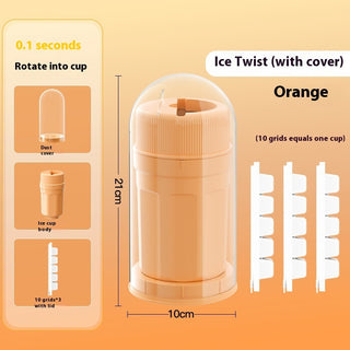  Twisting Ice Cup Rotating Release Ice Cube Trays with Cover cashymart