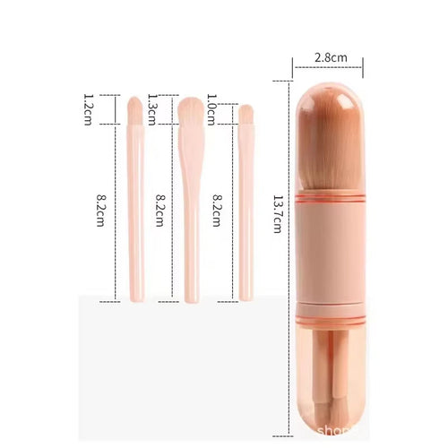  4in1 Travel Makeup Brushes Set Portable cashymart