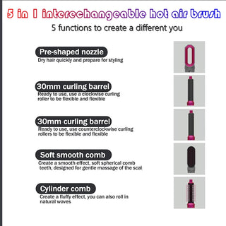  5 in 1 Hair Dryer Hot Comb Set cashymart