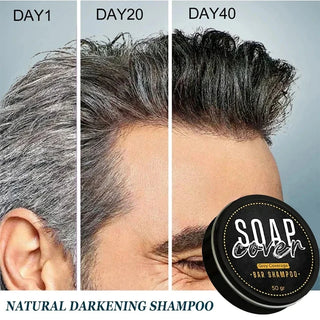  50g Black Hair Darkening Soap Shampoo Bar Natural cashymart
