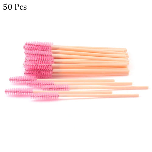  50pcs Eyebrow Mascara Wand Applicator Set cashymart