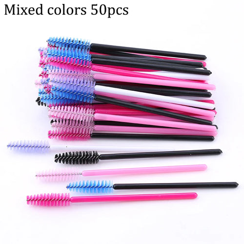  50pcs Eyebrow Mascara Wand Applicator Set cashymart