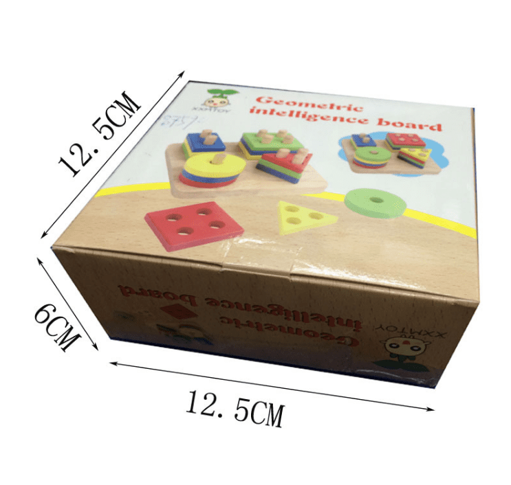  Wooden Geometric Shapes Educational Puzzle for Kids cashymart
