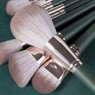  Glamorous Green 14pc Makeup Brush Collection cashymart