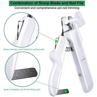  LED Light Pet Nail Clippers for Dogs and Cats cashymart