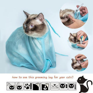  Adjustable Cat Grooming and Bathing Bag cashymart