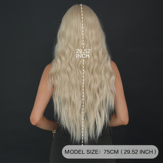  NAMM Platinum Blonde Wavy Wig cashymart