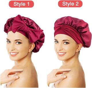  Elegant Satin Bow Elastic Nightcap cashymart