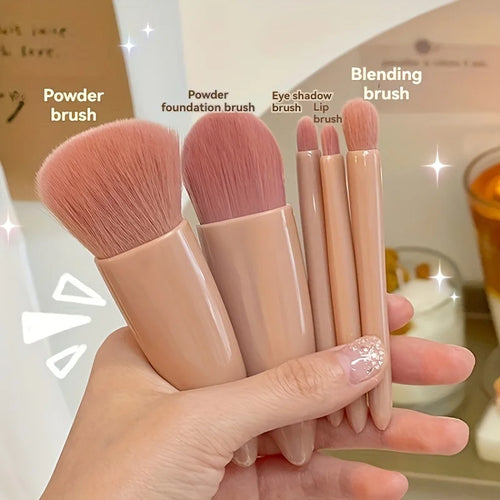  5Pcs Portable Makeup Brush Set Travel Kit cashymart