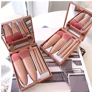  5Pcs Portable Makeup Brush Set Travel Kit cashymart