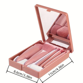  5Pcs Portable Makeup Brush Set Travel Kit cashymart