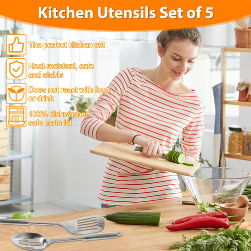  5Pcs Stainless Steel Kitchen Utensils Set cashymart