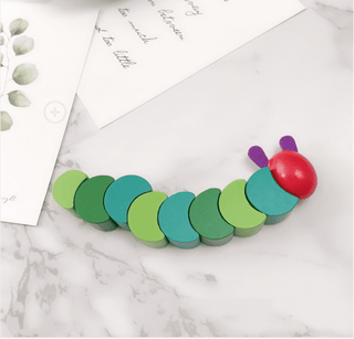  Wooden Hungry Caterpillar Educational Toy cashymart