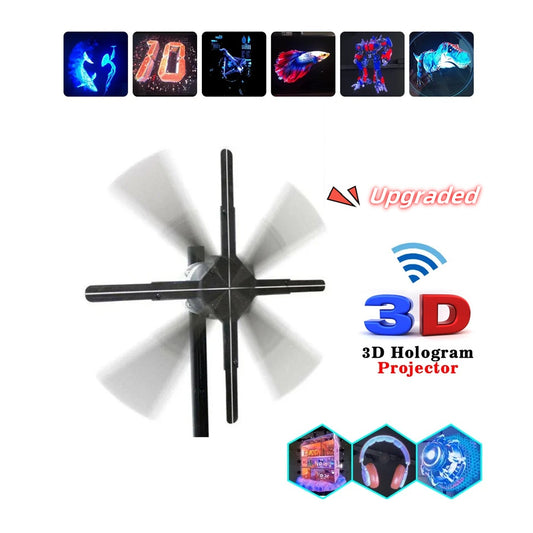  Enhanced 3D Holographic Advertising Fan Display for Stores cashymart