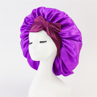  Elegant Satin Bow Elastic Nightcap cashymart