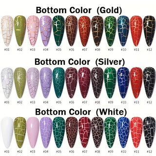  12-Color Crackle Gel Polish Set cashymart