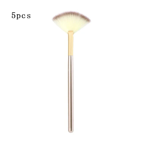  5pcs Soft Makeup Brushes Set with Wooden Handles cashymart