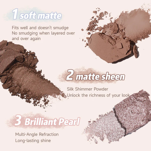  6 Color Earth Tone Eyeshadow Palette Waterproof cashymart