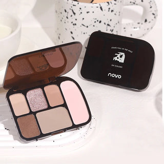  6 Color Earth Tone Eyeshadow Palette Waterproof cashymart