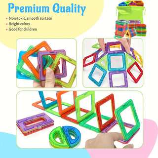  Vibrant Magnetic Building Blocks Set cashymart